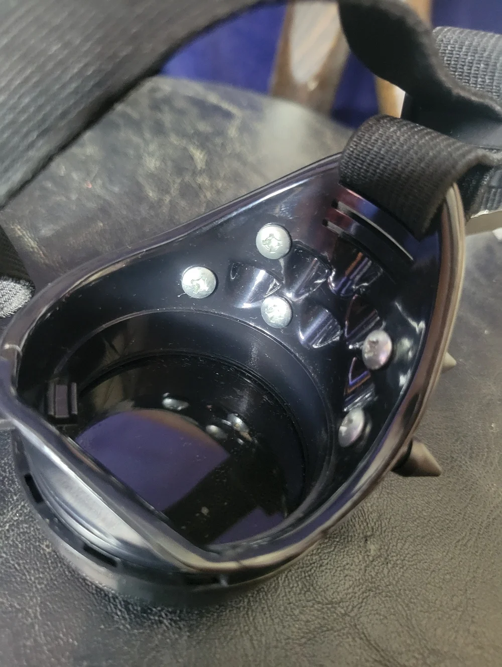Grunge Black Spiked Steampunk Rave Cosplay Goggles